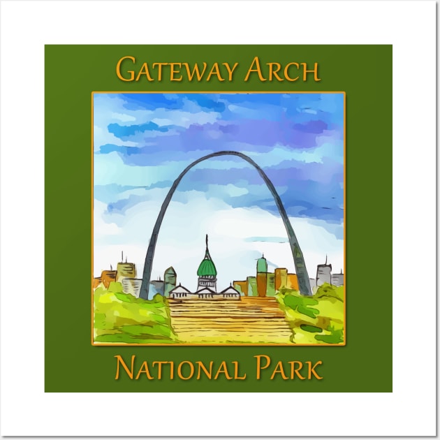 Gateway Arch National Park Wall Art by WelshDesigns